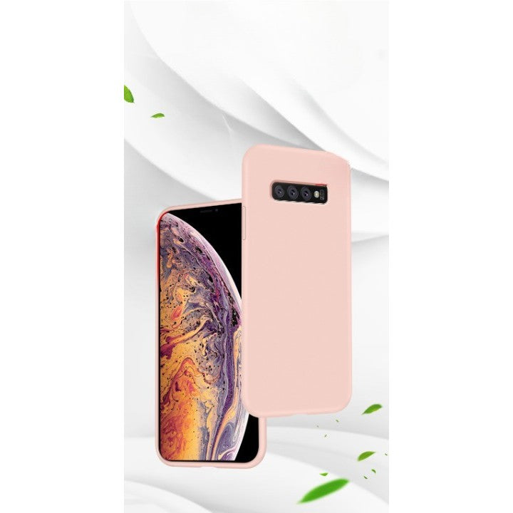 Husa protectie Flippy compatibila cu Samsung Galaxy S10 Liquid Silicone Case Roz-2