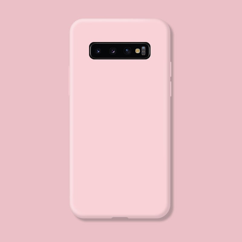 Husa protectie Flippy compatibila cu Samsung Galaxy S10 Liquid Silicone Case Roz-3
