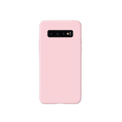 Husa protectie Flippy compatibila cu Samsung Galaxy S10 Liquid Silicone Case Roz-0