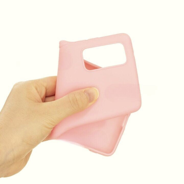 Husa protectie Flippy compatibila cu Samsung Galaxy S21 Ultra Liquid Silicone Case Roz-2