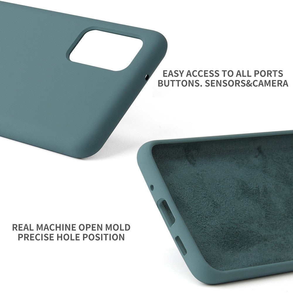 Husa protectie Flippy compatibila cu Samsung Galaxy S21 Ultra Liquid Silicone Case Verde-1