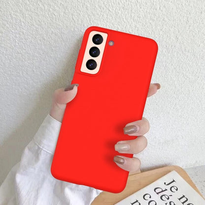 Husa protectie Flippy compatibila cu Samsung S21 5G Liquid Silicone Case Rosu-1