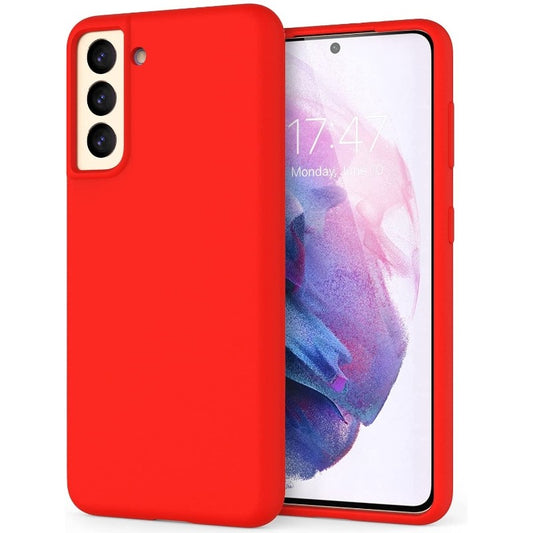 Husa protectie Flippy compatibila cu Samsung S21 5G Liquid Silicone Case Rosu-0