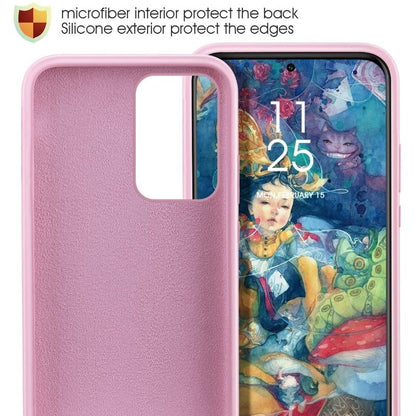 Husa protectie Flippy compatibila cu Samsung S21 5G Liquid Silicone Case Roz-2