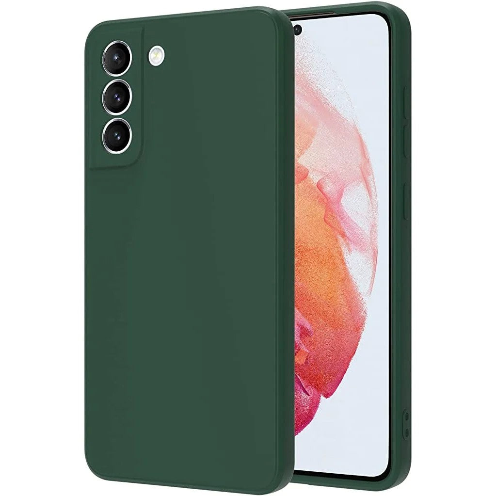 Husa protectie Flippy compatibila cu Samsung S21 5G Liquid Silicone Case Verde-0