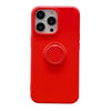 Husa protectie Flippy compatibila Samsung A51 4G Liquid Silicone Ring cu suport rotativ Rosu-0