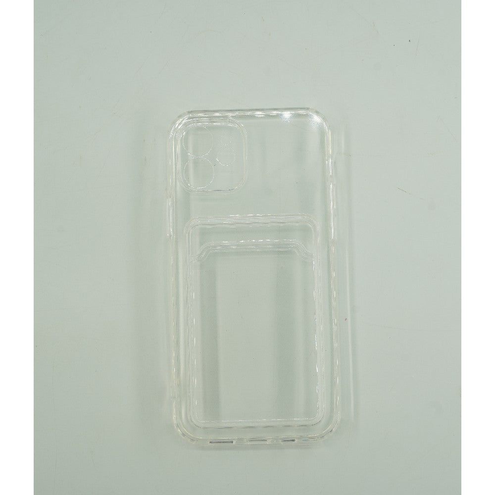 Husa protectie Flippy cu suport card compatibila cu Apple iPhone 11 Pro Max Transparent-3