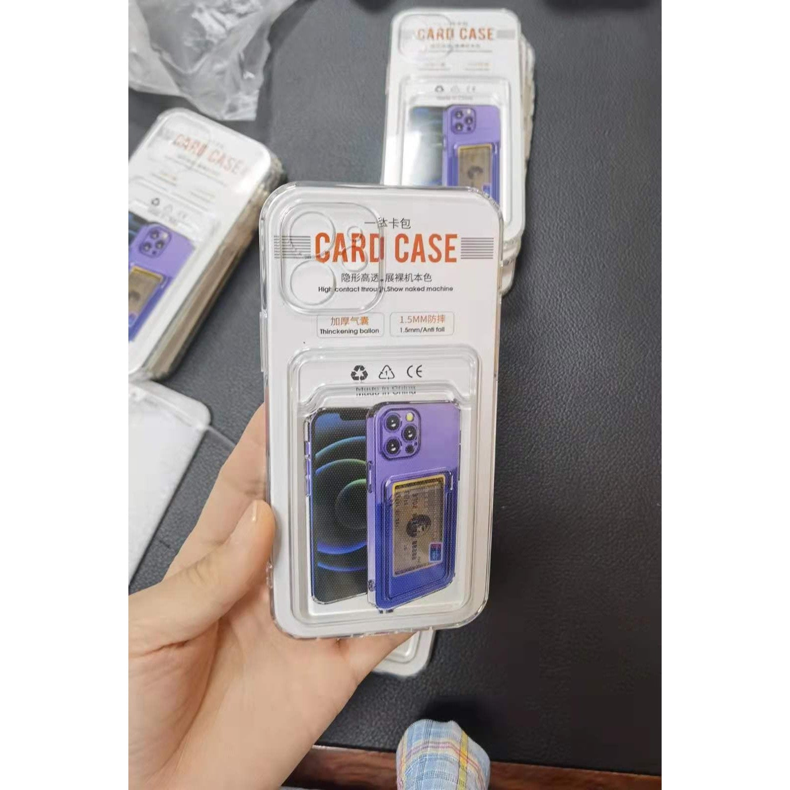 Husa protectie Flippy cu suport card compatibila cu Apple iPhone 11 Pro Max Transparent-9