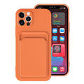 Husa protectie Flippy cu suport card compatibila cu Apple iPhone 12 Mini Portocaliu-0