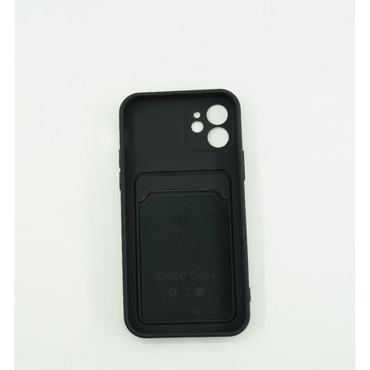 Husa protectie Flippy cu suport card compatibila cu Apple iPhone 12 Negru-1