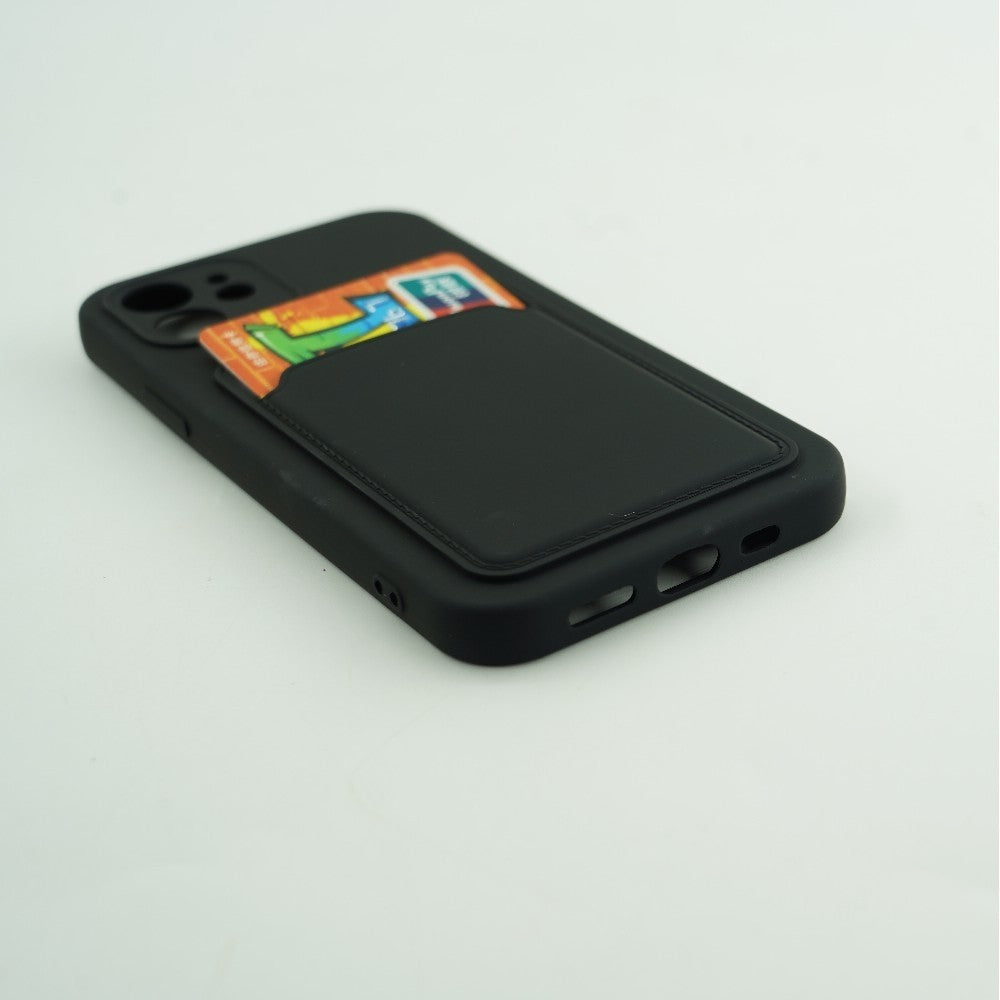 Husa protectie Flippy cu suport card compatibila cu Apple iPhone 12 Pro Negru-4
