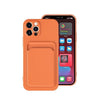 Husa protectie Flippy cu suport card compatibila cu Apple iPhone 12 Pro Portocaliu-0