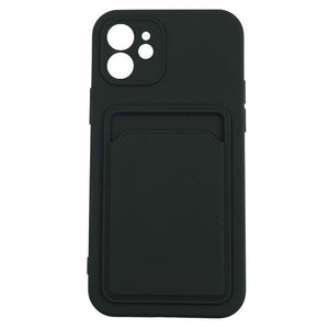 Husa protectie Flippy cu suport card compatibila cu Apple iPhone XR Negru-0