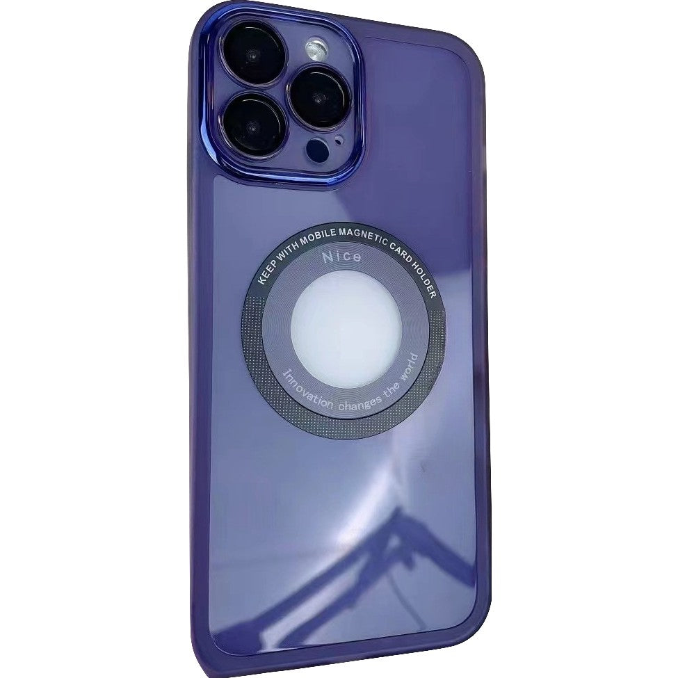 Husa protectie MagSafe TPU, Flippy, pentru Apple iPhone 12/12 Pro, cu decupaj logo, Folie Sticla Camera, Mov-0