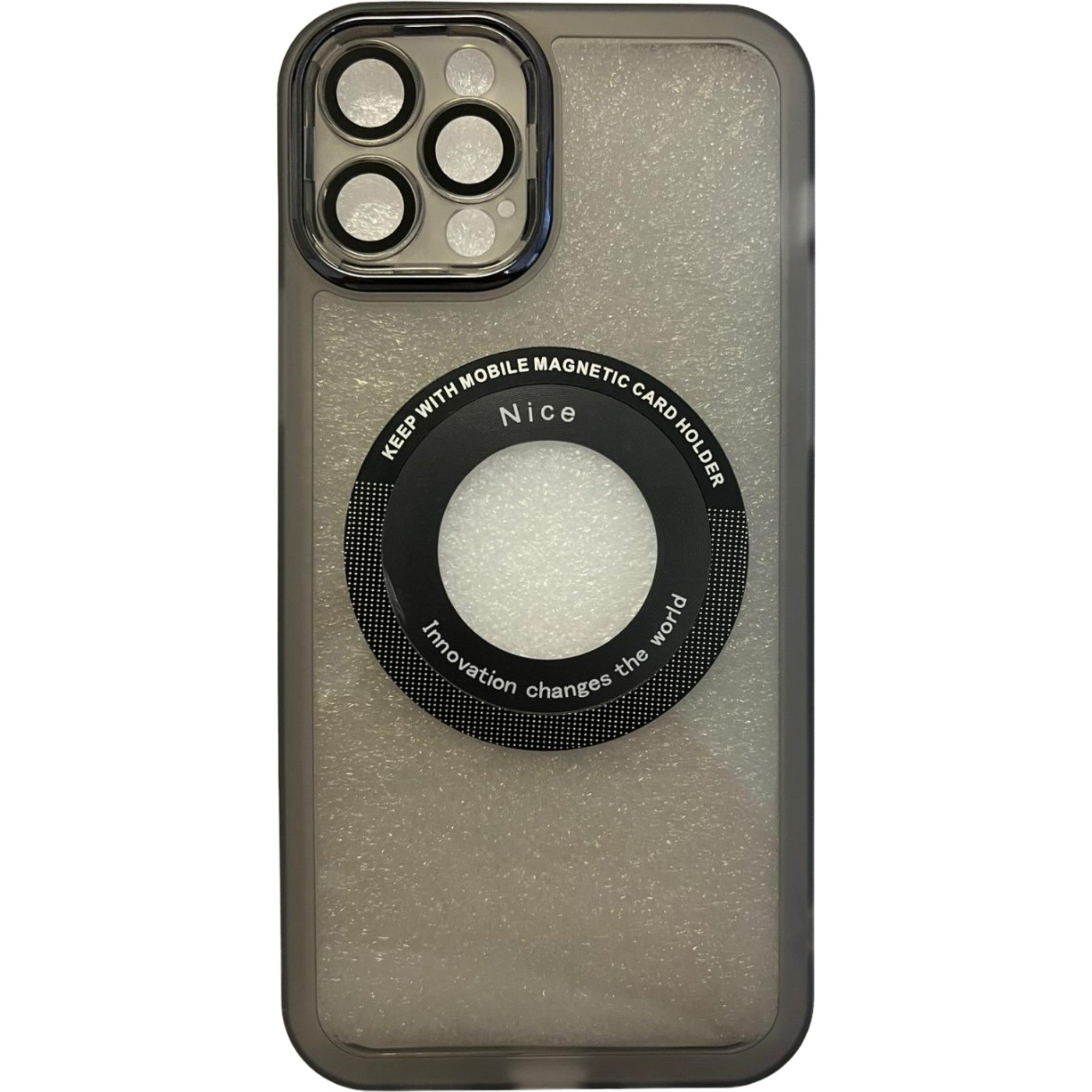 Husa protectie Flippy pentru Apple iPhone 12 / 12 Pro decupaj logo, magnetica, Protectie Camera, Negru-0