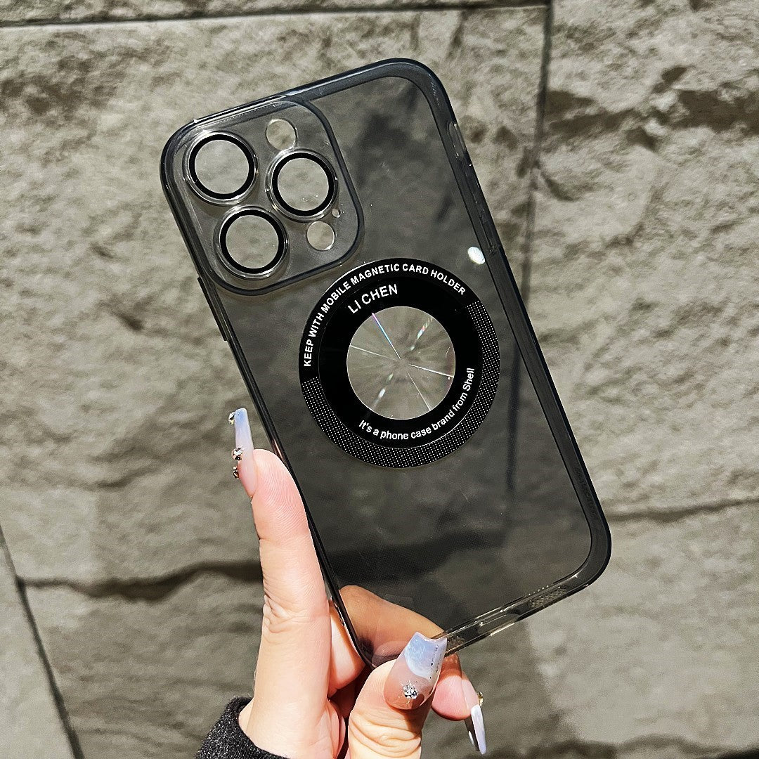 Husa protectie Flippy pentru Apple iPhone 12 decupaj logo, magnetica, Protectie Camera, Negru-2