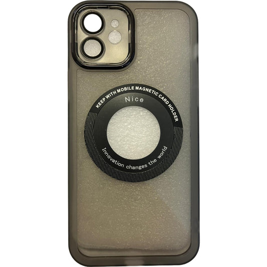 Husa protectie Flippy pentru Apple iPhone 12 decupaj logo, magnetica, Protectie Camera, Negru-0