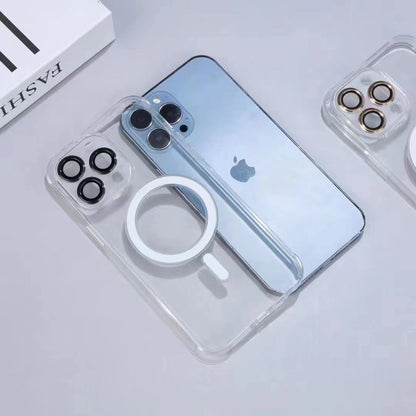 Husa protectie Flippy pentru Apple iPhone 12, MagSafe Silicone, Protectie si folie camera inclusa, protectie camera, Transparent-2