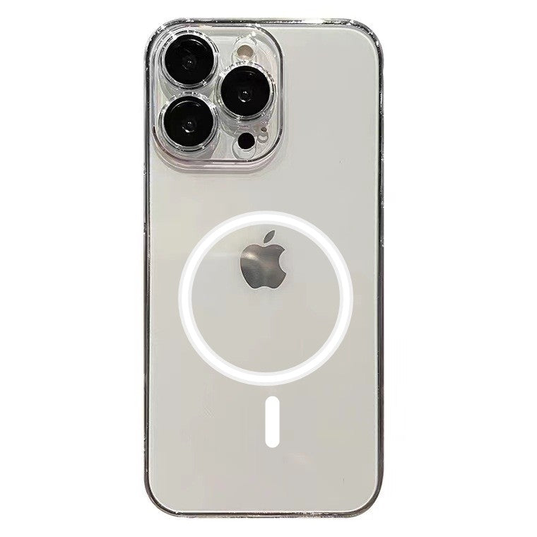 Husa protectie Flippy pentru Apple iPhone 12, MagSafe Silicone, Protectie si folie camera inclusa, protectie camera, Transparent-0