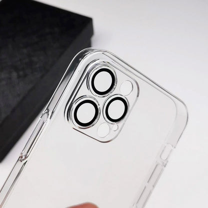 Husa protectie Flippy pentru Apple iPhone 12 Pro Max, MagSafe Silicone, Protectie si folie camera inclusa, protectie camera, Transparent-5