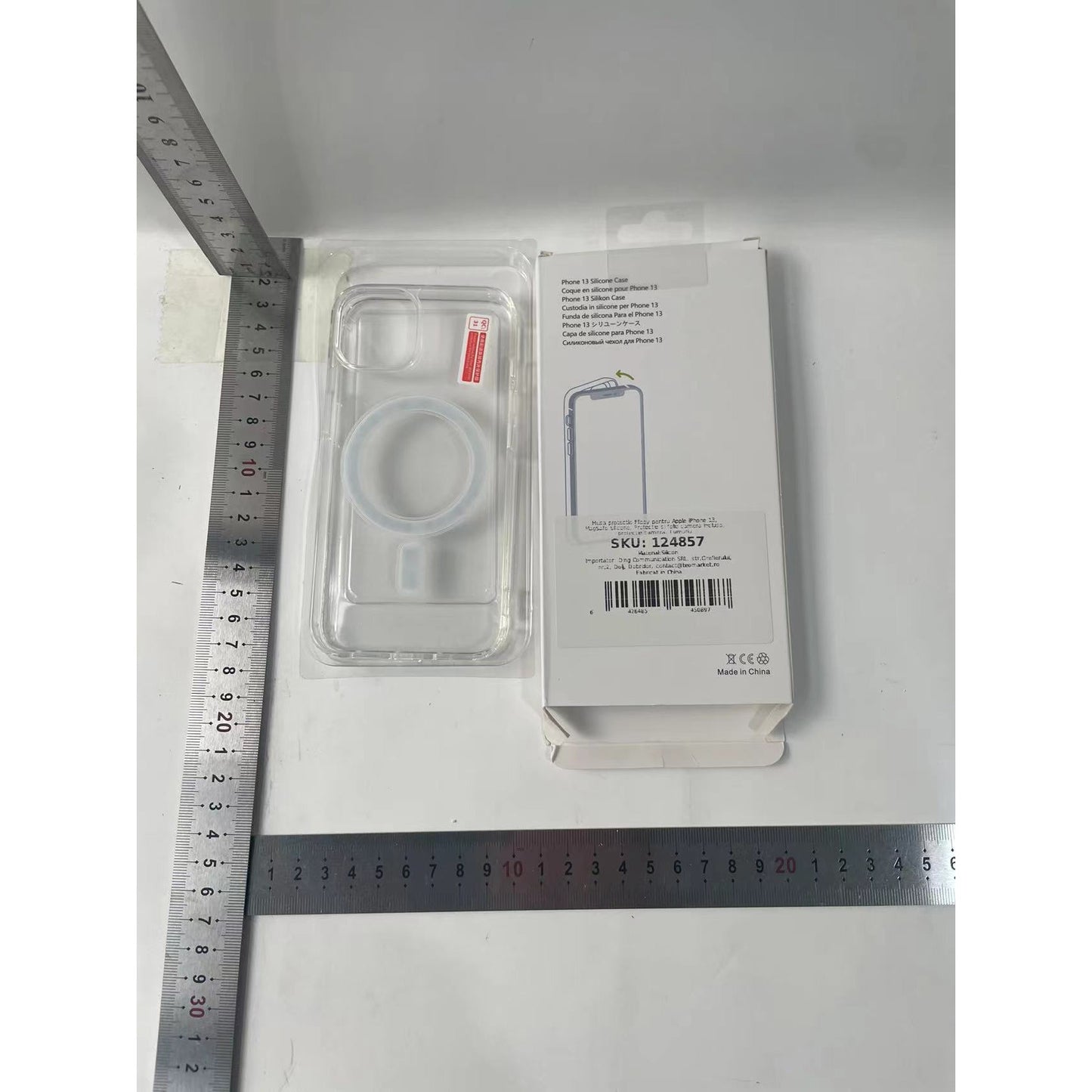 Husa protectie Flippy pentru Apple iPhone 13, MagSafe Silicone, Protectie si folie camera inclusa, protectie camera, Fumuriu-4