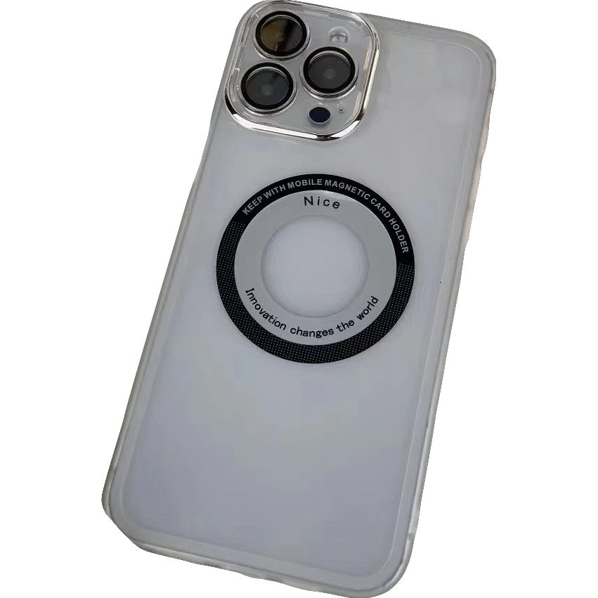 Husa protectie MagSafe TPU, Flippy, pentru iPhone 13 Pro, cu decupaj logo, Folie Sticla Camera, Transparent-0