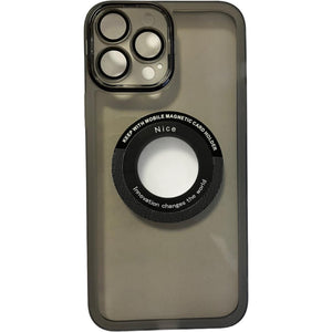 Husa protectie Flippy pentru Apple iPhone 13 Pro Max decupaj logo, magnetica, Protectie Camera, Negru-0