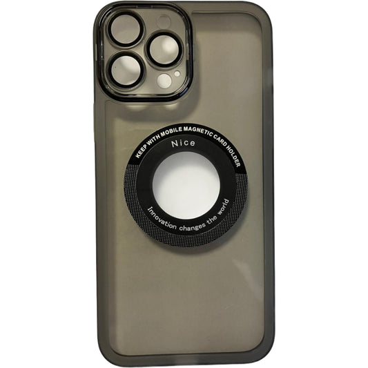 Husa protectie Flippy pentru Apple iPhone 13 Pro Max decupaj logo, magnetica, Protectie Camera, Negru-0