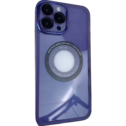 Husa protectie MagSafe TPU, Flippy, pentru iPhone 14 Plus, cu decupaj logo, Folie Sticla Camera, Mov-0