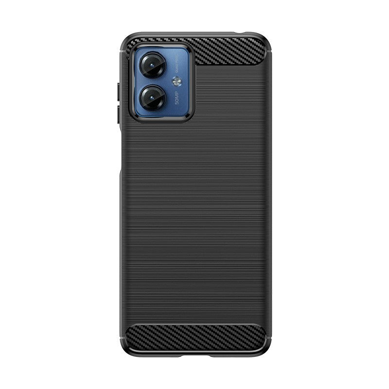 Husa Protectie, Flippy, pentru Motorola Moto G14, TPU Carbon, Negru-0