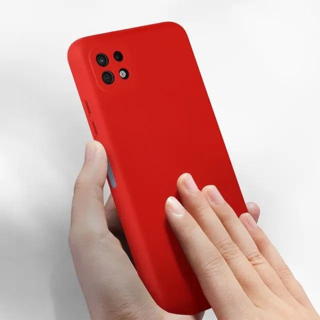 Husa protectie Flippy pentru Samsung A22 5G Liquid Silicone Rosu-7