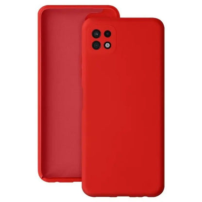 Husa protectie Flippy pentru Samsung A22 5G Liquid Silicone Rosu-0