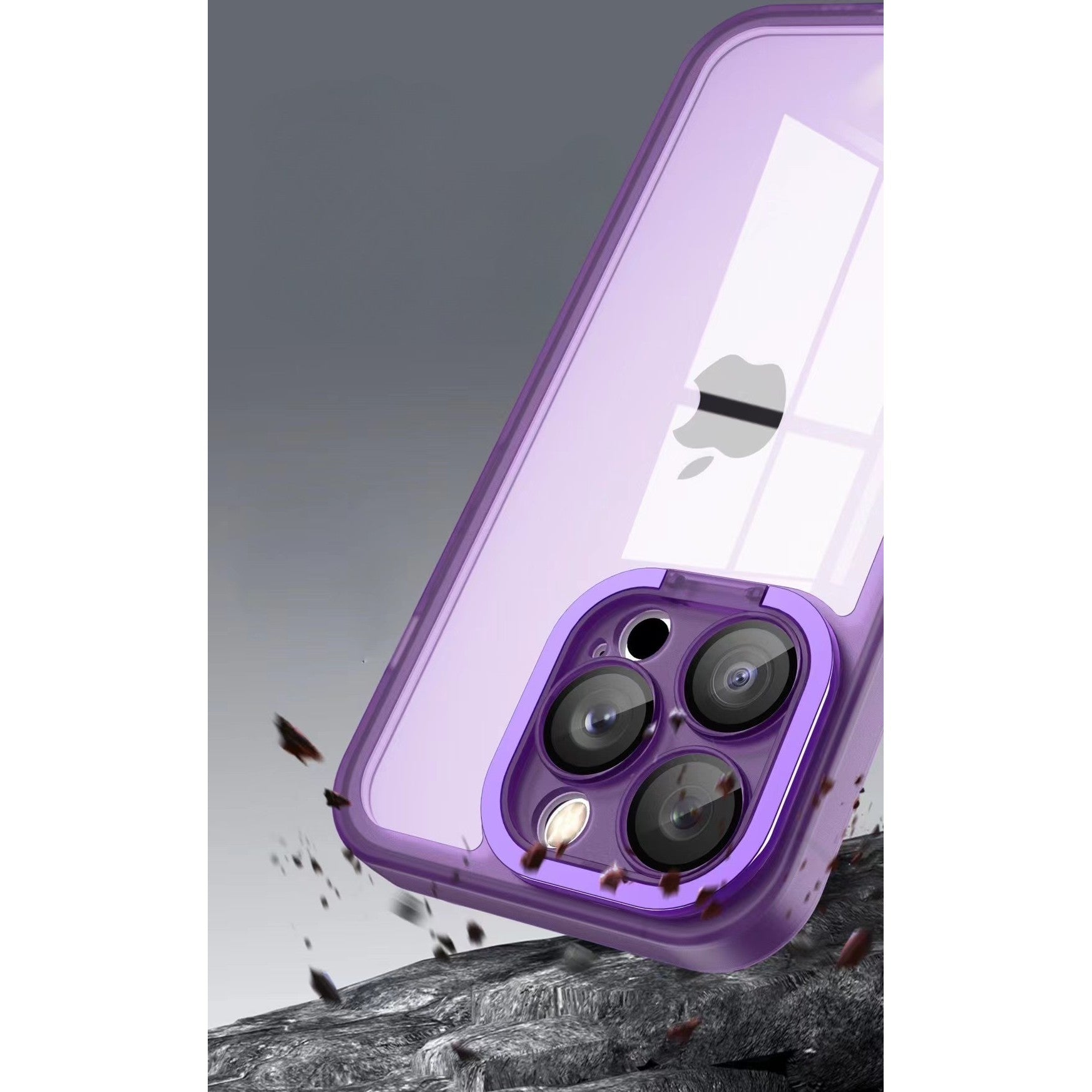 Husa protectie Flippy pentru Samsung A23 5G Electroplated cu  suport pentru camera, 1.5 mm grosime, protectie camera, Mov-4