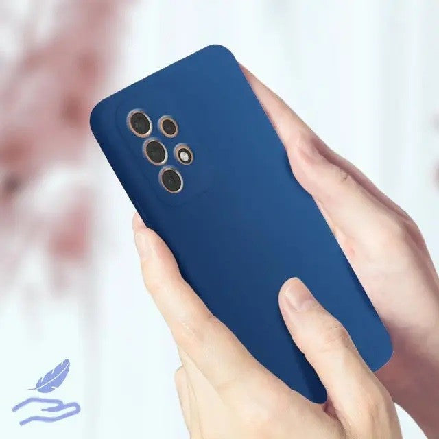 Husa protectie Flippy pentru Samsung A53 5G Liquid Silicone Albastru Inchis-7