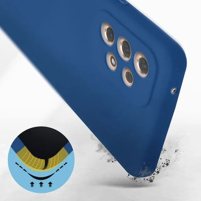 Husa protectie Flippy pentru Samsung A53 5G Liquid Silicone Albastru Inchis-8