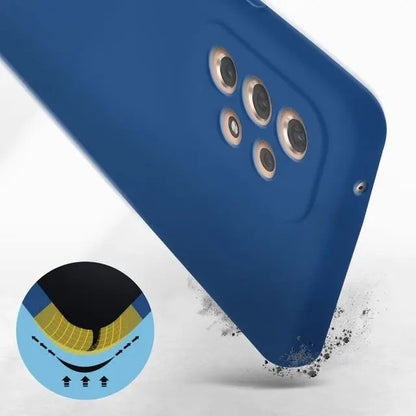 Husa protectie Flippy pentru Samsung A53 5G Liquid Silicone Albastru Inchis-8