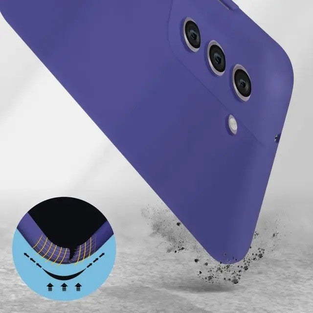 Husa protectie Flippy pentru Samsung S21 FE Liquid Silicone Mov-7