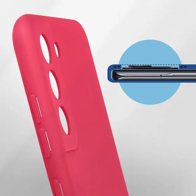 Husa protectie Flippy pentru Samsung S21 FE Liquid Silicone Fuchsia/Roz-3