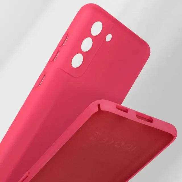 Husa protectie Flippy pentru Samsung S21 FE Liquid Silicone Fuchsia/Roz-4