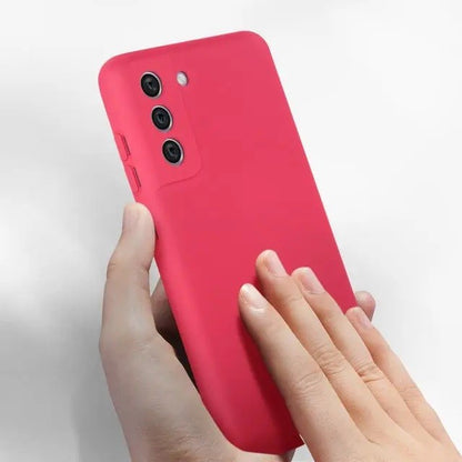 Husa protectie Flippy pentru Samsung S21 FE Liquid Silicone Fuchsia/Roz-6