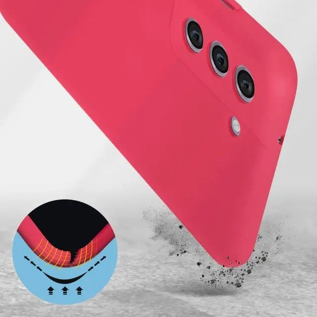 Husa protectie Flippy pentru Samsung S21 FE Liquid Silicone Fuchsia/Roz-7
