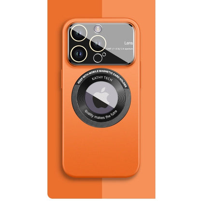 Husa protectie MagSafe Kathy Tech, Flippy, pentru Apple iPhone 12 Pro Max, Dublu Cerc, Portocaliu-1