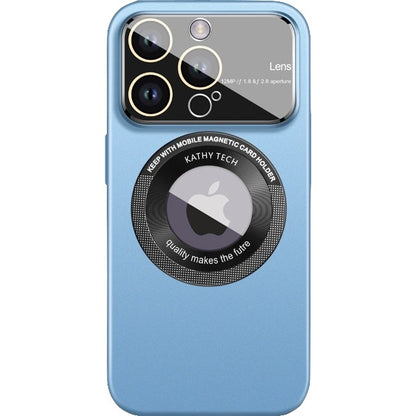 Husa protectie MagSafe Kathy Tech, Flippy, pentru Apple iPhone 14 Pro Max, Dublu Cerc, Albastru Deschis-0