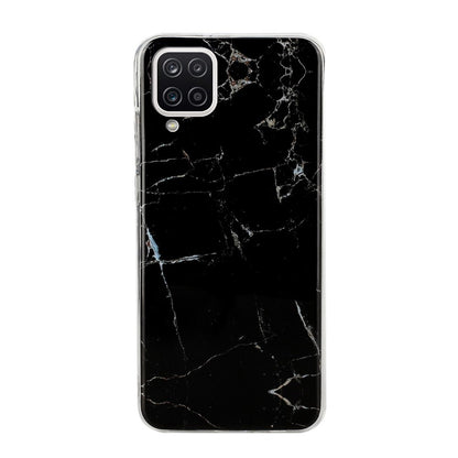 Husa protectie pentru Apple iPhone SE 2020 Soft IMD TPU Marble Negru Suport inclus-3