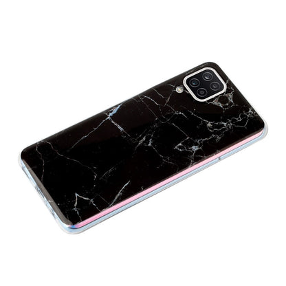 Husa protectie pentru Apple iPhone SE 2020 Soft IMD TPU Marble Negru Suport inclus-5