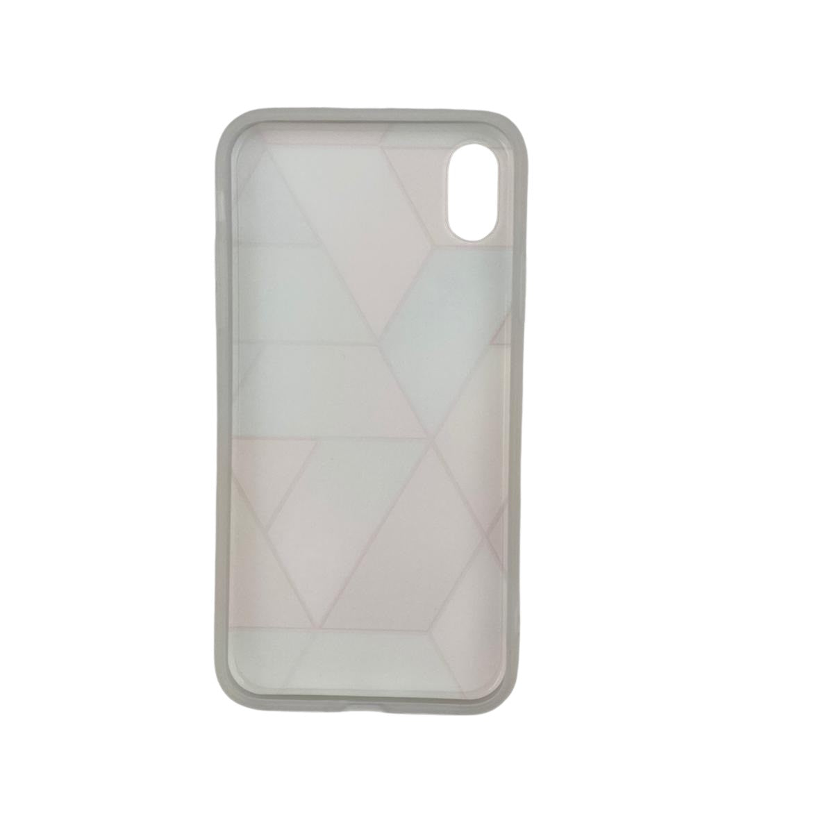 Husa protectie pentru Apple iPhone X/XS Soft IMD TPU Marble Geometric Roz-1