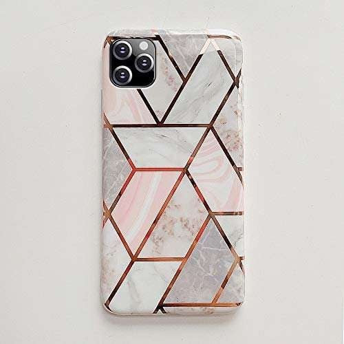 Husa protectie pentru Samsung A51 Soft IMD TPU Marble Geometric Alb-5