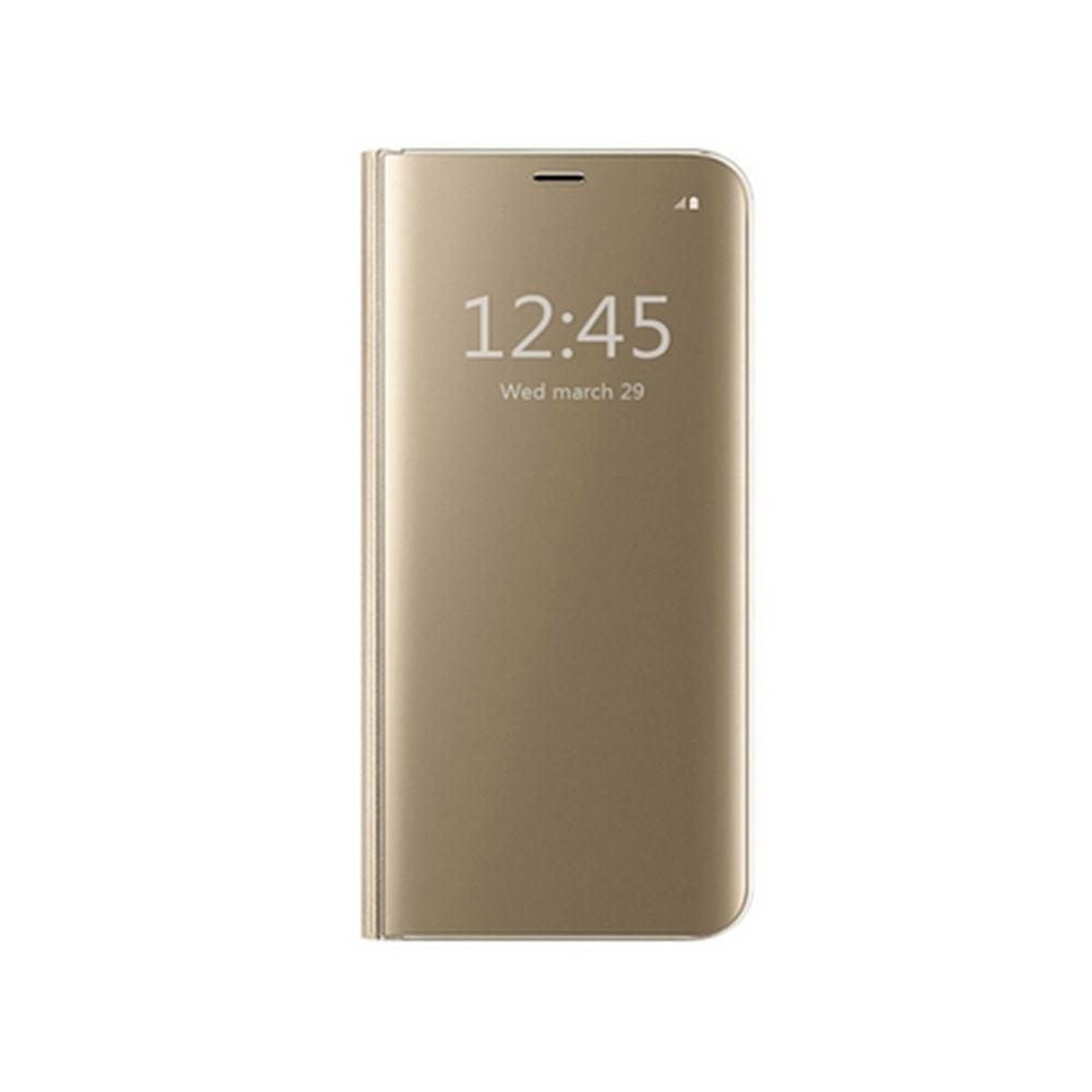 Husa Samsung Galaxy A3 2017 Flip Cover Oglinda Auriu-4