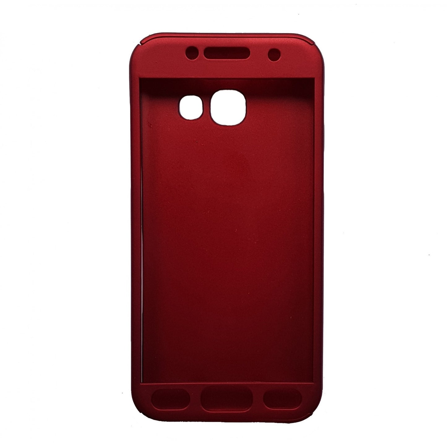 Husa Samsung Galaxy A3 2017 Full Cover 360 Rosu + Folie de protectie-2