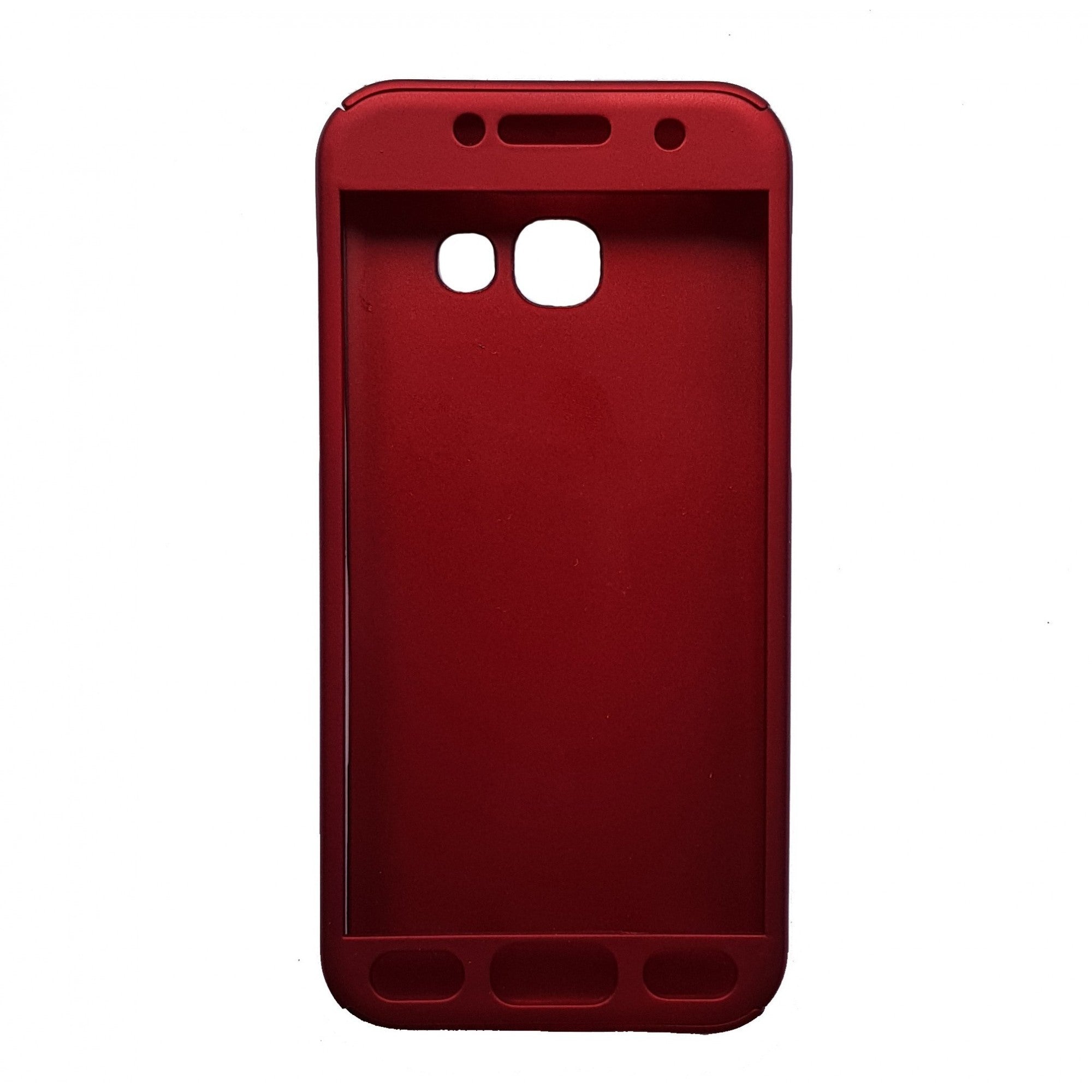 Husa Samsung Galaxy A3 2017 Full Cover 360 Rosu + Folie de protectie-2